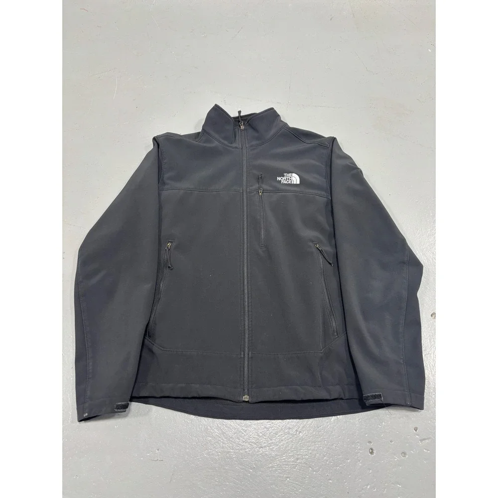 The North Face Apex Bionic Softshell Jacket Mens Medium Black Full Zip Windproof